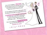 Wedding Invitation Monetary Gift Wording 25 X Wedding Wishing Well Poem Cards for Your Invitations