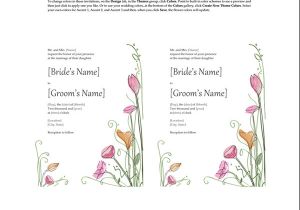 Wedding Invitation Outlook Template Wedding Invitations Watercolor Design 2 Per Page Works