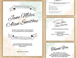 Wedding Invitation Package Deals Floral Wedding Invitation Package Printable Digital Files