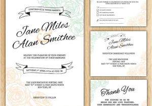 Wedding Invitation Package Deals Floral Wedding Invitation Package Printable Digital Files