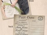 Wedding Invitation Postcards Templates Vintage Wedding Invitation Post Card by Curlygurlycouture