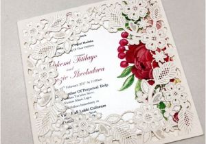 Wedding Invitation Samples Nigeria Floral Lasercut Wedding Invitation
