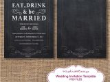 Wedding Invitation Template Adobe Photoshop Chalkboard Wedding Invitation Card Photoshop by