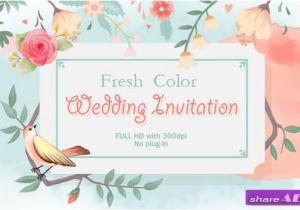 Wedding Invitation Template Ae Free Videohive Fresh Color Wedding Invitation Free after