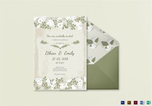 Wedding Invitation Template Ai Vintage Wedding Invitation Card Template In Psd Word