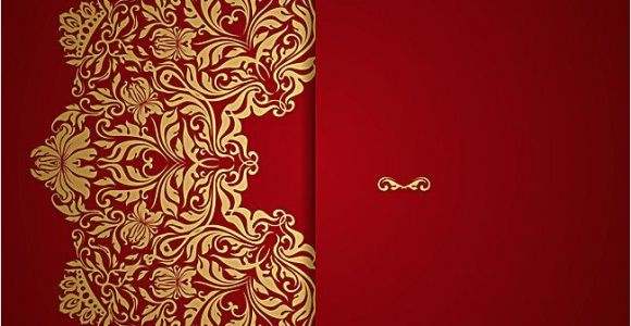 Wedding Invitation Template Background Red Wedding Invitation Vector Background Download In