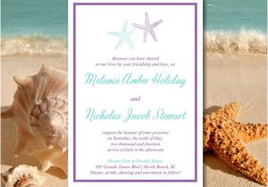 Wedding Invitation Template Beach Beach Wedding Invitation Template Starfish Invitation