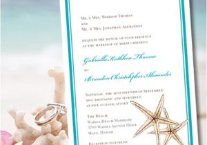 Wedding Invitation Template Beach Printable Wedding Invitation Template Beach by