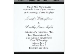 Wedding Invitation Template Black and White Template Black and White Wedding Invitation Zazzle Com