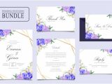 Wedding Invitation Template Bundle Wedding Invitation Card Bundle with Watercolor Floral and