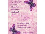 Wedding Invitation Template butterfly Purple and Pink butterflies Wedding Template 5×7 Paper