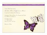 Wedding Invitation Template butterfly Purple and White Cool butterfly Wedding Invitation Zazzle