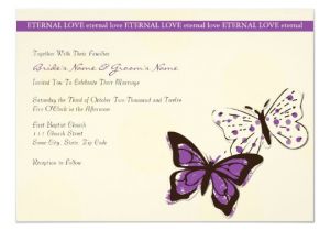 Wedding Invitation Template butterfly Purple and White Cool butterfly Wedding Invitation Zazzle