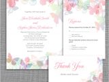 Wedding Invitation Template butterfly Spring butterflies Wedding Invitation Set Wedding