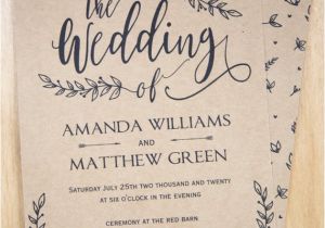 Wedding Invitation Template Buy Rustic Wedding Invitation Printable Leaf Design Decor