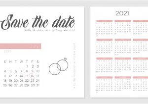Wedding Invitation Template Calendar Save the Date Retro Wedding Invitation Calendar 2021