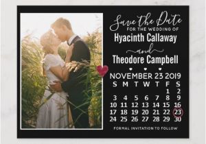 Wedding Invitation Template Calendar Wedding Save the Date November 2019 Calendar Photo