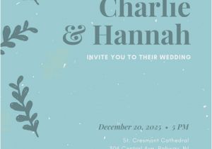 Wedding Invitation Template Canva Customize 1 163 Winter Wedding Invitation Templates