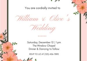 Wedding Invitation Template Canva Invitation Templates Canva