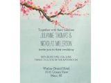 Wedding Invitation Template Cherry Blossom Cherry Blossom Flowers Wedding Invitation Zazzle Com