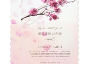 Wedding Invitation Template Cherry Blossom Cherry Blossom Sakura Wedding Invitations Zazzle Com