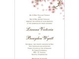 Wedding Invitation Template Cherry Blossom Cherry Blossom Wedding Invitation Pink Wedding Template Shop