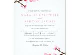 Wedding Invitation Template Cherry Blossom Painted Cherry Blossoms Wedding Invite Zazzle