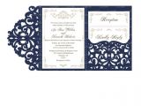 Wedding Invitation Template Cricut Wedding Invitation Set Of Tri Fold Lace Pocket Envelope
