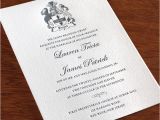 Wedding Invitation Template Deceased Parent Classic Letterpress Wedding Invitation Family Crest