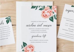 Wedding Invitation Template Diy Diy Wedding Invitation Template Colorful Floral Word