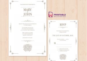 Wedding Invitation Template Editor Free Pdf Easy to Edit Vintage Invitation and Rsvp