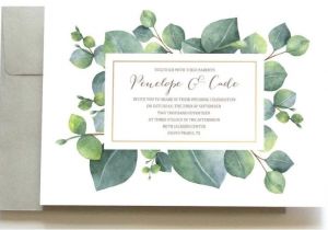 Wedding Invitation Template Eucalyptus Greenery themed Wedding Invitations From Etsy