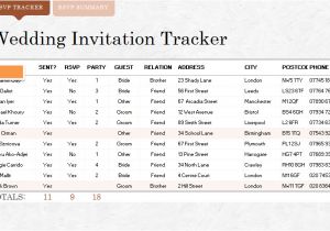Wedding Invitation Template Excel 5 Free Wedding Invitation List Templates Excel Pdf formats