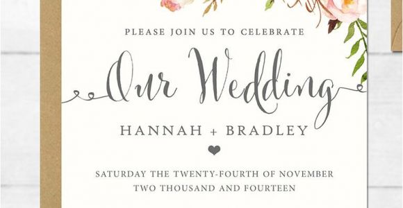 Wedding Invitation Template Free 16 Printable Wedding Invitation Templates You Can Diy