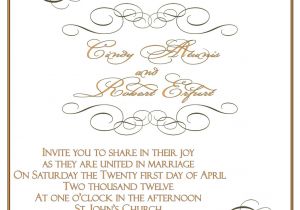 Wedding Invitation Template Free for Word Wedding Invitation Word Templates