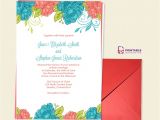 Wedding Invitation Template Free Pdf Free Pdf Download Summer Blooms Wedding Invitation for