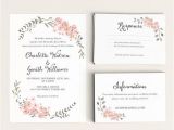 Wedding Invitation Template Free Pdf Printable Wedding Invitation Printable Floral Wedding