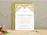 Wedding Invitation Template Gold Printable Wedding Invitation Template Download Instantly