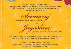 Wedding Invitation Template Hindu Image for Hindu Wedding Invitations Templates In 2019