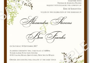 Wedding Invitation Template HTML Budget Wedding Invitations Template Wedding Autumn Leaves