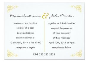 Wedding Invitation Template In English Bilingual English Spanish Wedding Invitation Zazzle Com