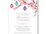 Wedding Invitation Template Japanese Cherry Blossom Birthday Invitation Japanese Inspired Birthday