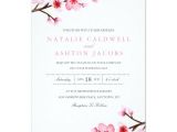 Wedding Invitation Template Japanese Painted Cherry Blossoms Wedding Invite Zazzle Com