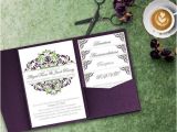 Wedding Invitation Template Kit Purple and Green Wedding Invitation Template Kit Invitation