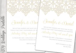Wedding Invitation Template Lace Wedding Invitation Template Lace Trim Silver
