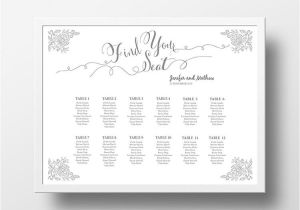Wedding Invitation Template Landscape Wedding Seating Chart Poster Diy Editable Powerpoint