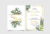 Wedding Invitation Template Leaf Leaf Wedding Invitation Template Graphic by Bint Studio