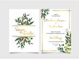 Wedding Invitation Template Leaf Leaf Wedding Invitation Template Graphic by Bint Studio
