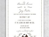 Wedding Invitation Template Outdoor Fox Printable Diy Wedding Invitation Template Alchemie Press
