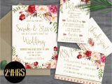 Wedding Invitation Template Pages Printable Wedding Invitation Wedding Invitations Set